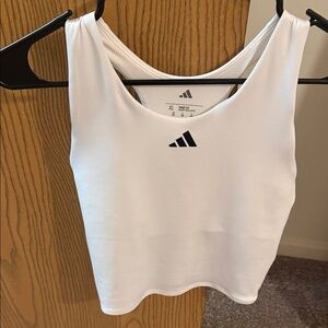Adidas White Sleeveless Top